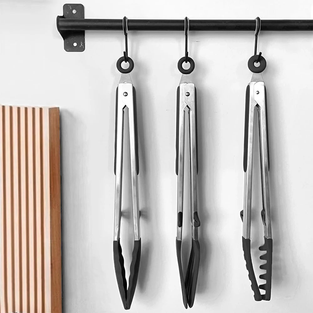 Hemasa  Silicone   Kitchen Tongs /Food Tongs Non Stick Cooking Serving Tongs For BBQ Salad Steak Pasta Spaghetti Noodles