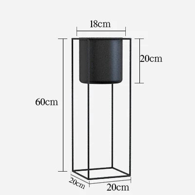 Gold Metal Plant Stands with Planters – Modern Tall Floor Stands for Indoor Plants, Living Room & Balcony Decor
