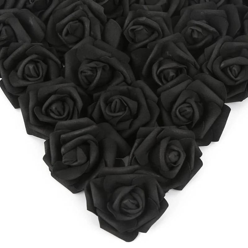 Tejesa 30/50Pcs Artificial Bridal Bouquet Foam Rose Flower Head Fake PE for Home Room Dceoration Party Wreath Accessories Wedding Decor