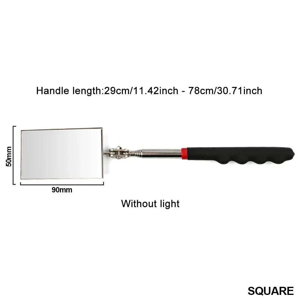 Automobile Chassis Endoscope 360°Telescoping Mirrors Angle LED Light Magnification Inspection Mirror Car Repair Detection Tools