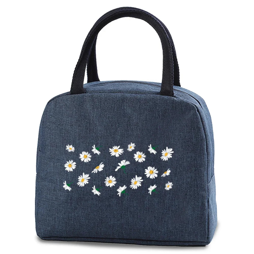 Tejesa Lunch dinner Picnic Bag Insulated bag Cooler Tote Portable Canvas Thermal Cold Food Container For men women Kids Travel Handbag