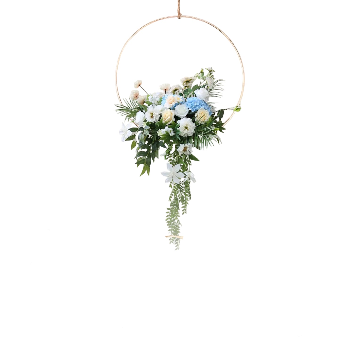 Tejesa 5-30cm Bamboo/Metal Floral Hoop Wreath Frame Wire Ring Flower Garland Holder DIY Dream Catcher Macrame Floral for Wedding Decor