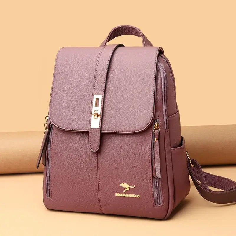 Women's 2024 Leather Bapa Faionable Polyester Material Dual-oulder Bag for Travel And Busin Trips