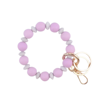 Hemasa Silicone  Beads Key Chains Wristlet  Keyring Women /Car Bag Pendant Key Chains