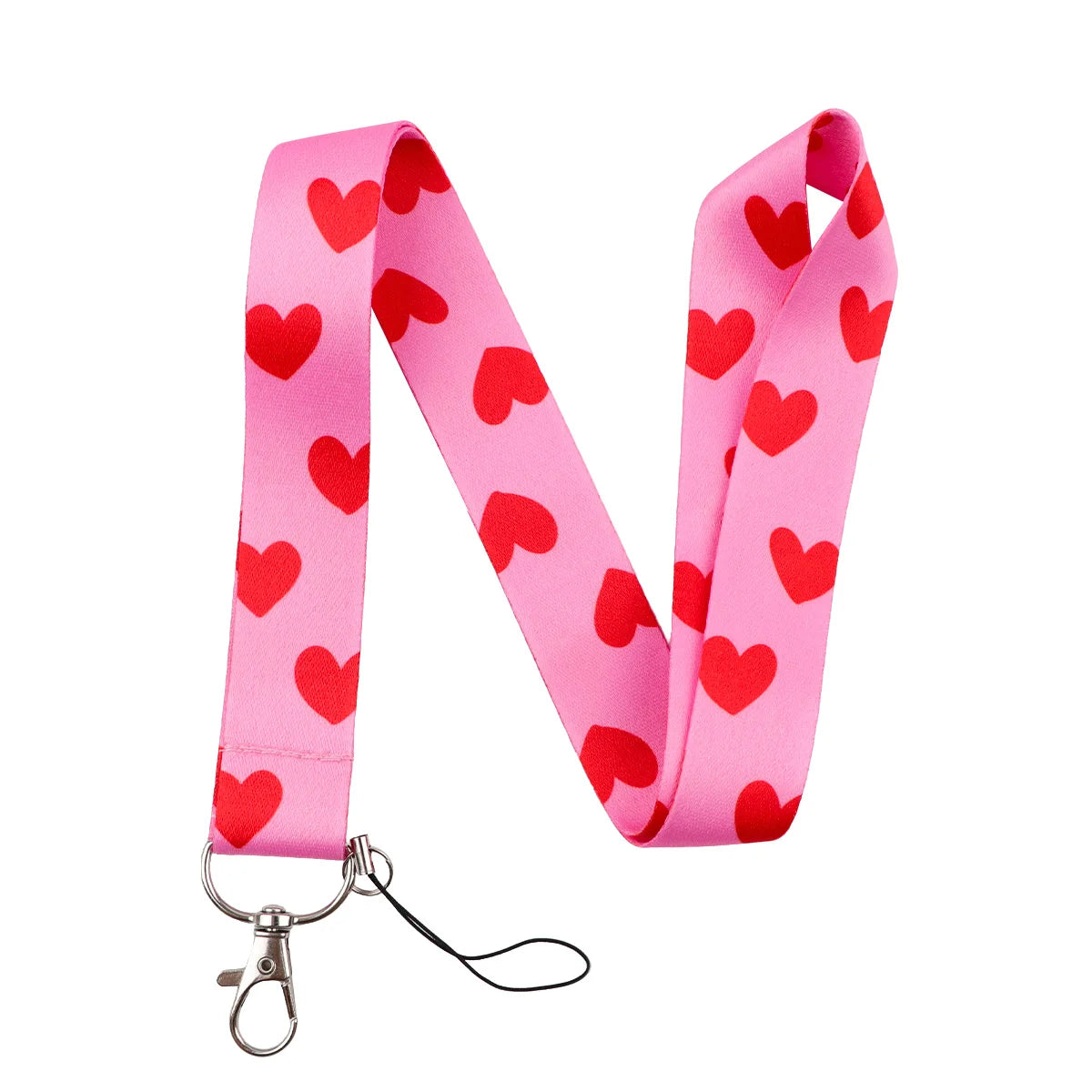 Tejesa Heart Lanyard Simple Style Neck Strap for Key ID Card Cell Phone Straps Badge Holder DIY Hanging Rope Neckband Accessories