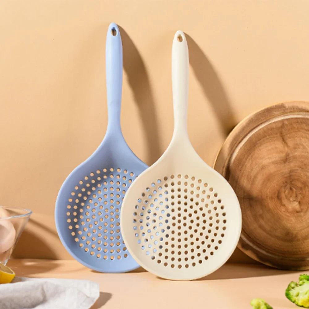 1/2Pcs Silicone  Cooking Spatula Large Colander Soup Strainer Household Kitchen Tool