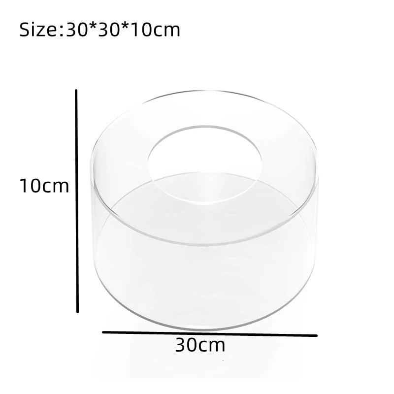1PC Acrylic Cake Display Board Round Cake Edge Smoother Scraper Tray DIY Cake Refillable Board Base Clear Cake Stand Tools