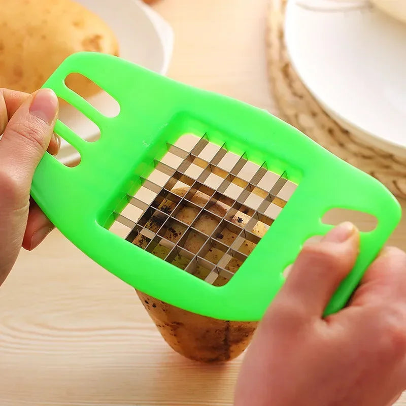 Hemasa Stainless Steel Potato Cutter Vegetable Fruit Slicer Chopper Chipper  for Kitchen