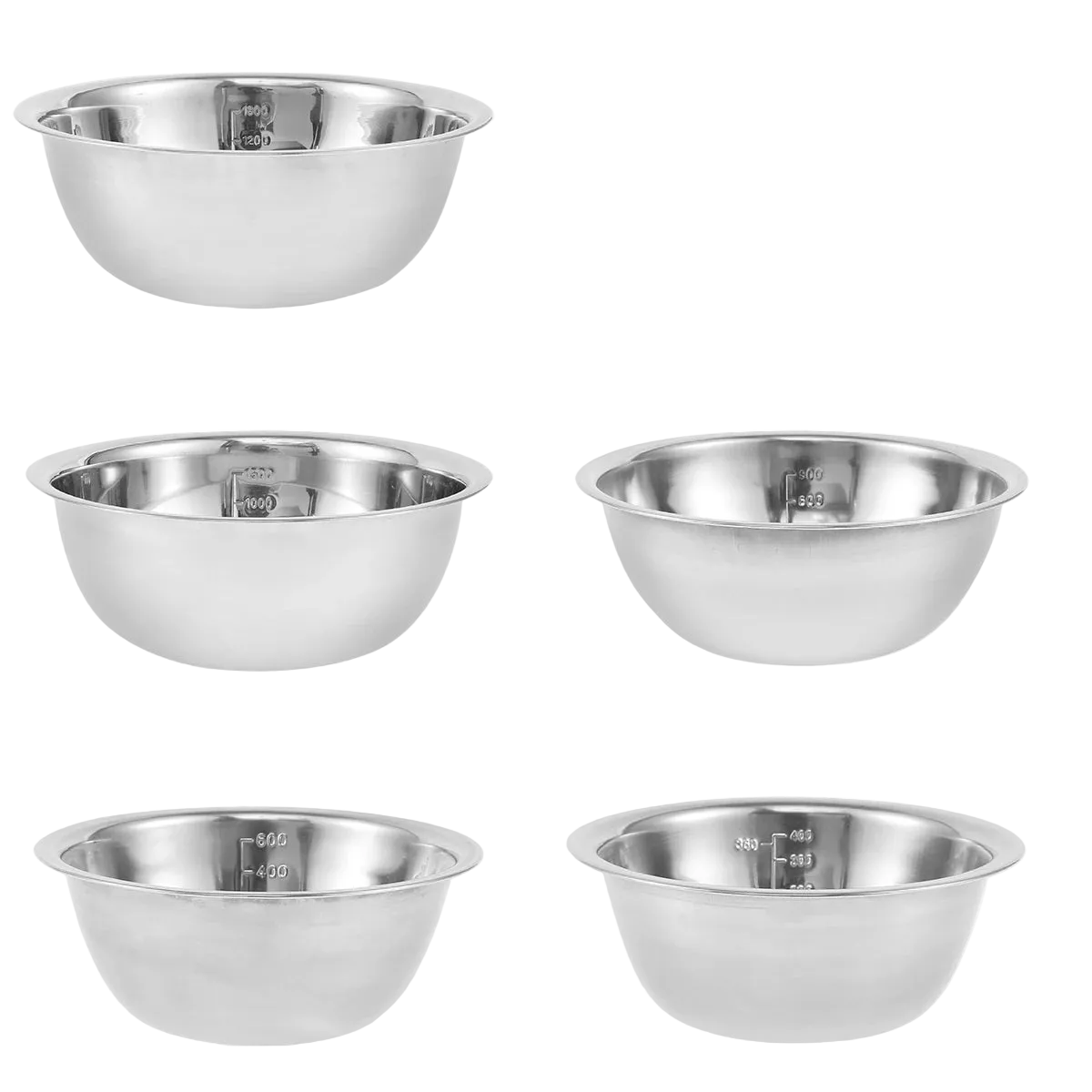 Tejesa 5pcs Fruit Salad Bowl Stainless Steel Ramen Bowl with Lid Mixing Bowls with Grater for Kitchen Outdoor BBQ Food Plate Fresh Bowl