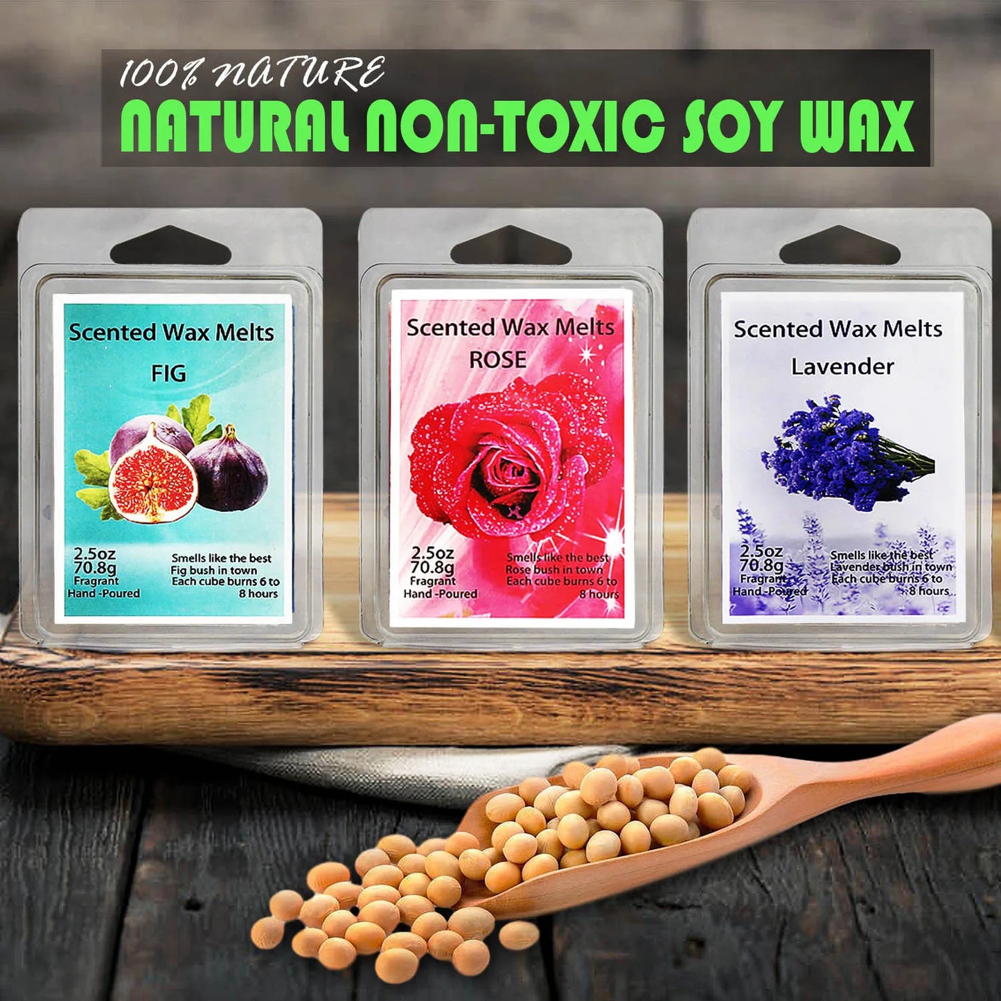 Hemasa 8-box set of scented wax blocks, 8 fragrances including lemon/Rose/Lavender for yoga/gatherings/Sleep