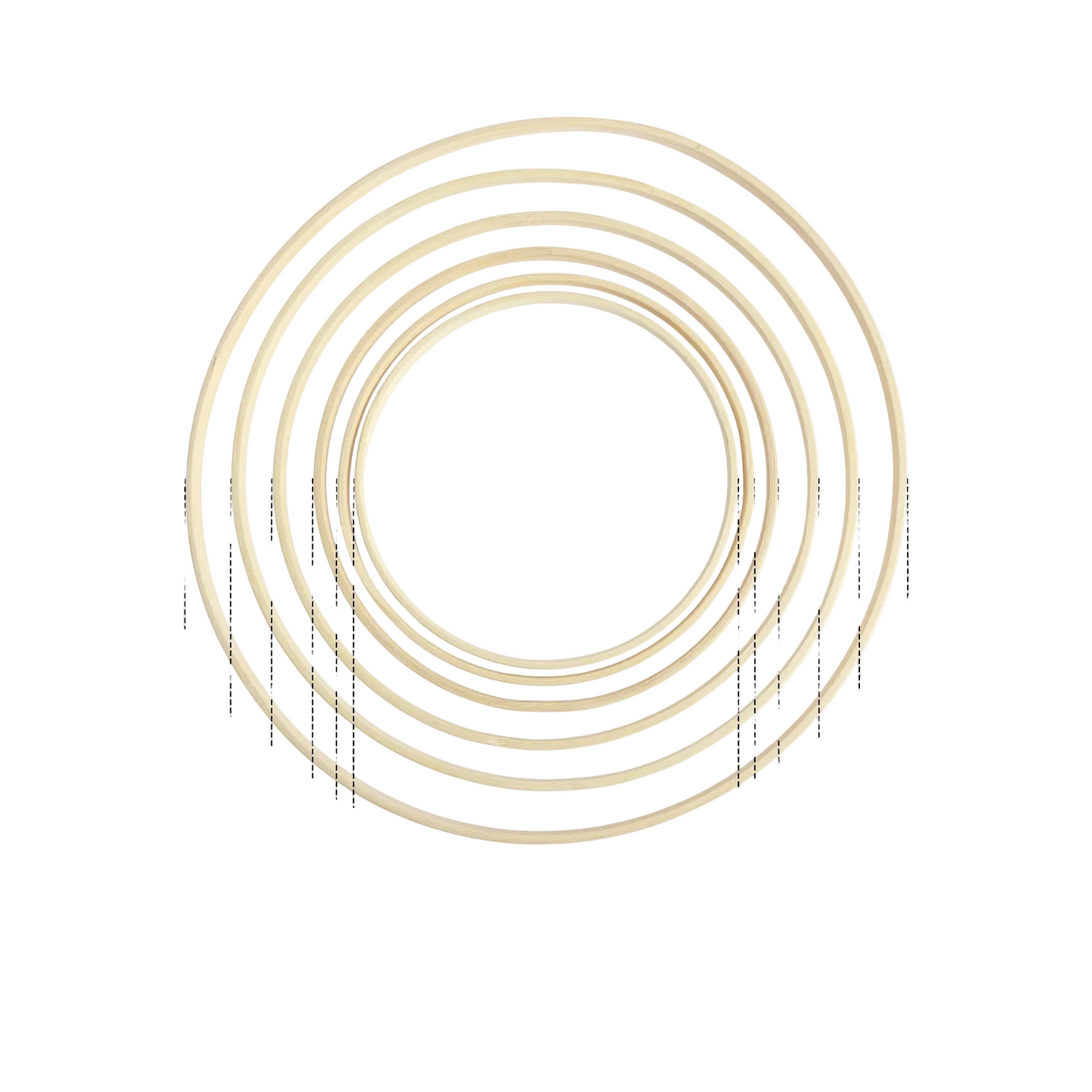 Tejesa 5-30cm Bamboo/Metal Floral Hoop Wreath Frame Wire Ring Flower Garland Holder DIY Dream Catcher Macrame Floral for Wedding Decor