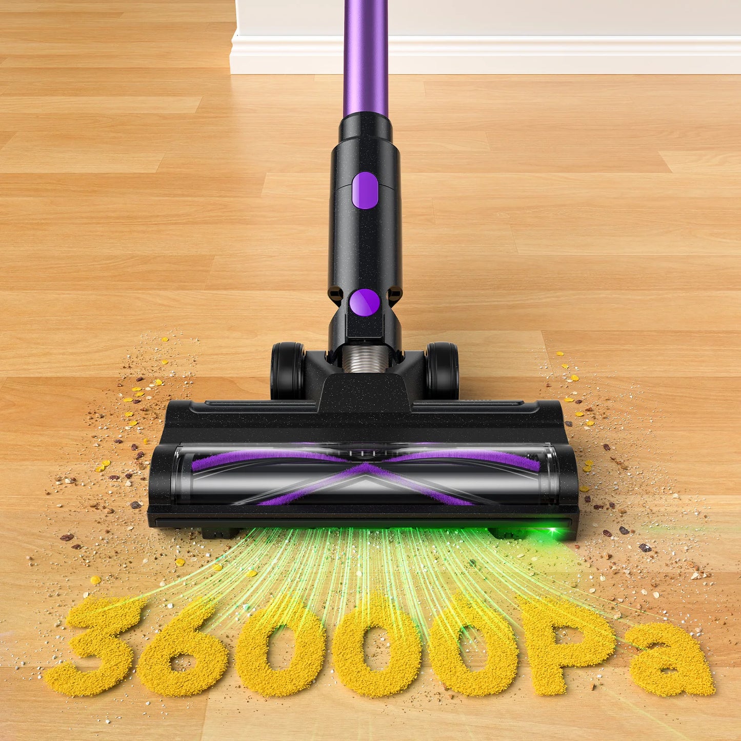 Lubluelu P4 Cordless Vacuum Cleaner 36Kpa Suction, 40Mins Runtime, Self-Standing, Green LED, for Hard Floor Carpet Pet