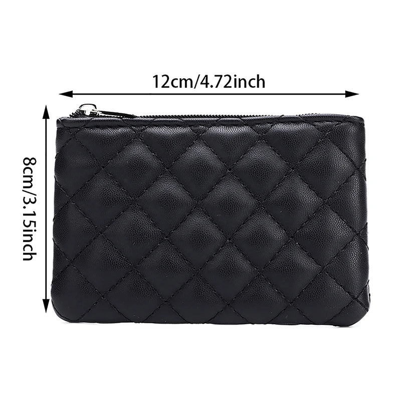 Hemasa  Small Coin Purse  Leather Zipper Wallets   Business Card Holder Ladies Mini Coin Bag