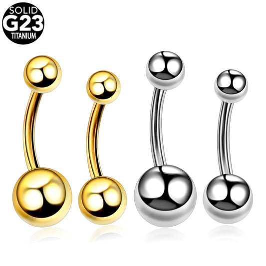 1PC Titanium Piercing Navel Rings Belly Button Rings 14G Navel Piercing Body Jewelry Goth Ombligo Ball Nombril Fashion Jewelry