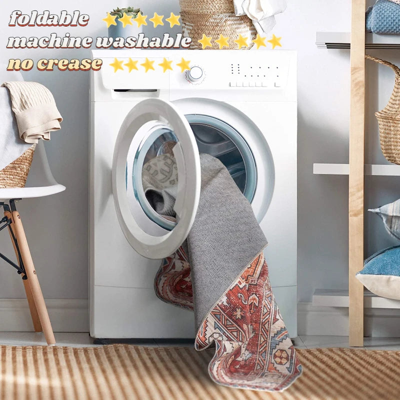 Tejesa Floral Print Bedroom Carpets /Art Living Room Rugs/ Large Area Foldable Machine Washable Soft Floor Mats Alfombra Tapis 러그