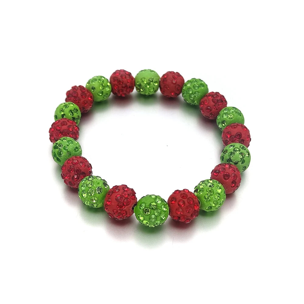 Hemasa pave disco ball beads stretchable bracelets / Bangle For Women Gift