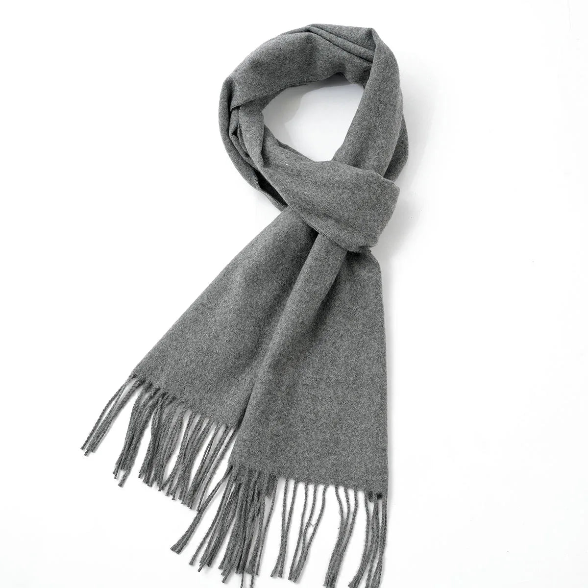 A men's solid color imitation cashmere scarf, warm and soft long scarf shawl, winter fashion scarf