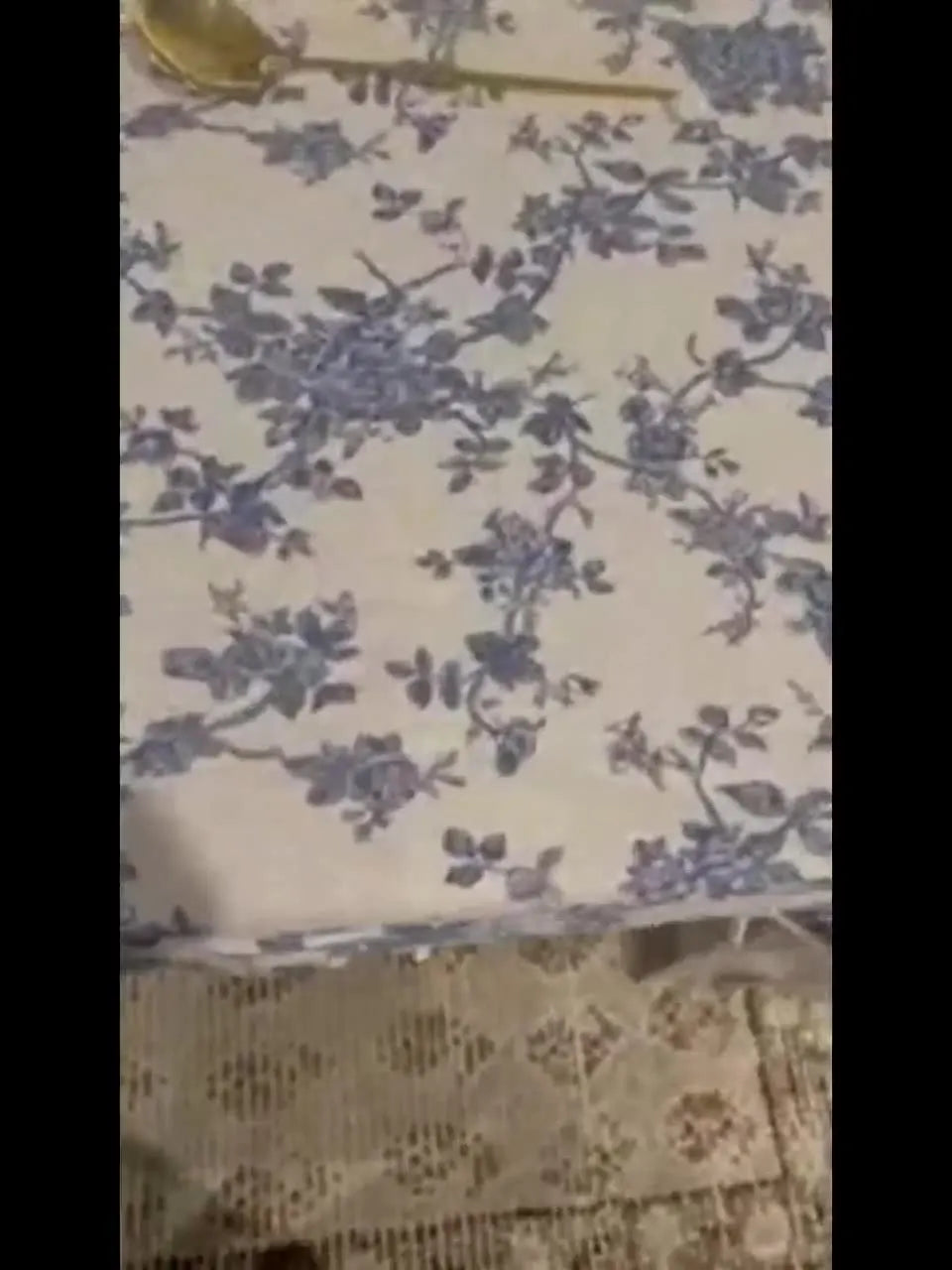 Tejesa Cotton and Linen Printed Dining Table Cloth, Tassel Tablecloth Household Coffee Table Dust Cover Cloth