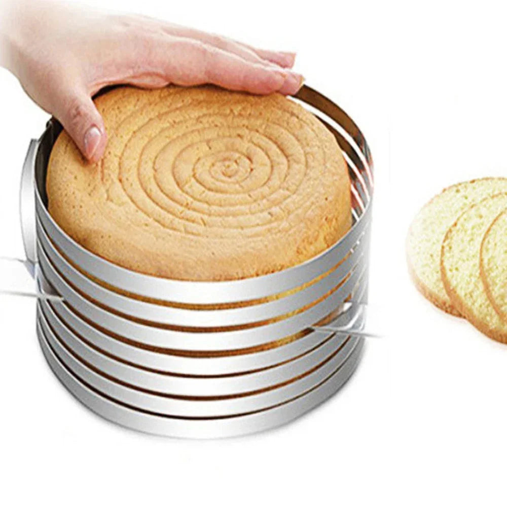 Hemasa 20CM 30CM Adjustable Round Bread Cake Cutter Slicer /Stainless Steel Cake Cutter 7 Layers Slicer Mousse Ring Mould