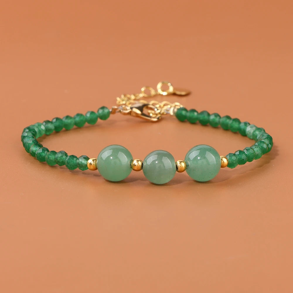 Natural Green Malachite Stone Bracelet 3mm Small Faceted Beads Bracelets Fashion OT Buckle Reiki Healing Bracelet Jewelry Gifts
