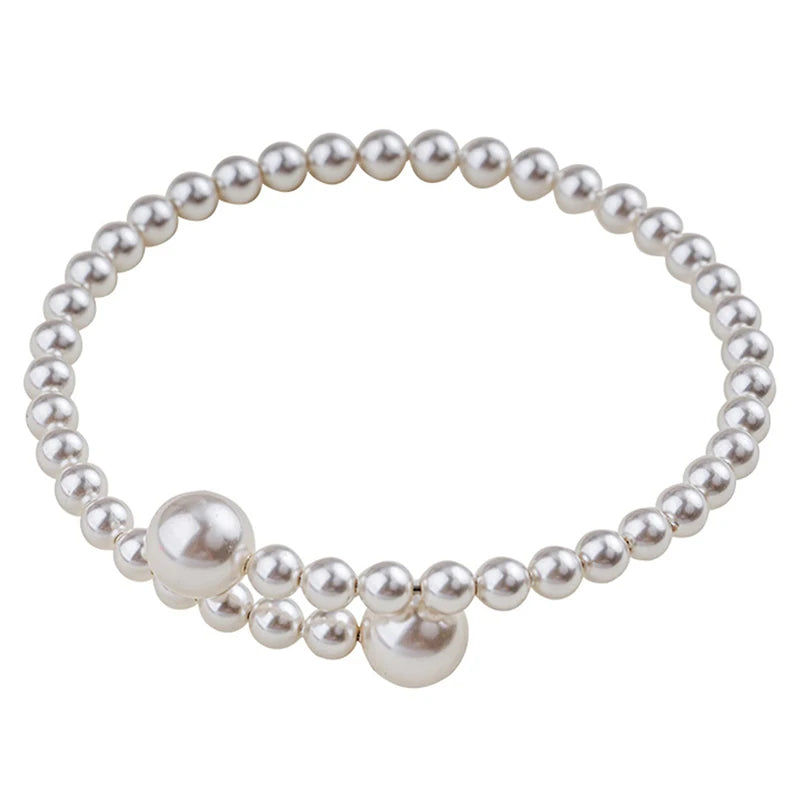 1PCS Imitation Pearl Bracelet Stretchable Pearl Bracelet Pearl Bracelet For Women Bridal Jewelry Gift