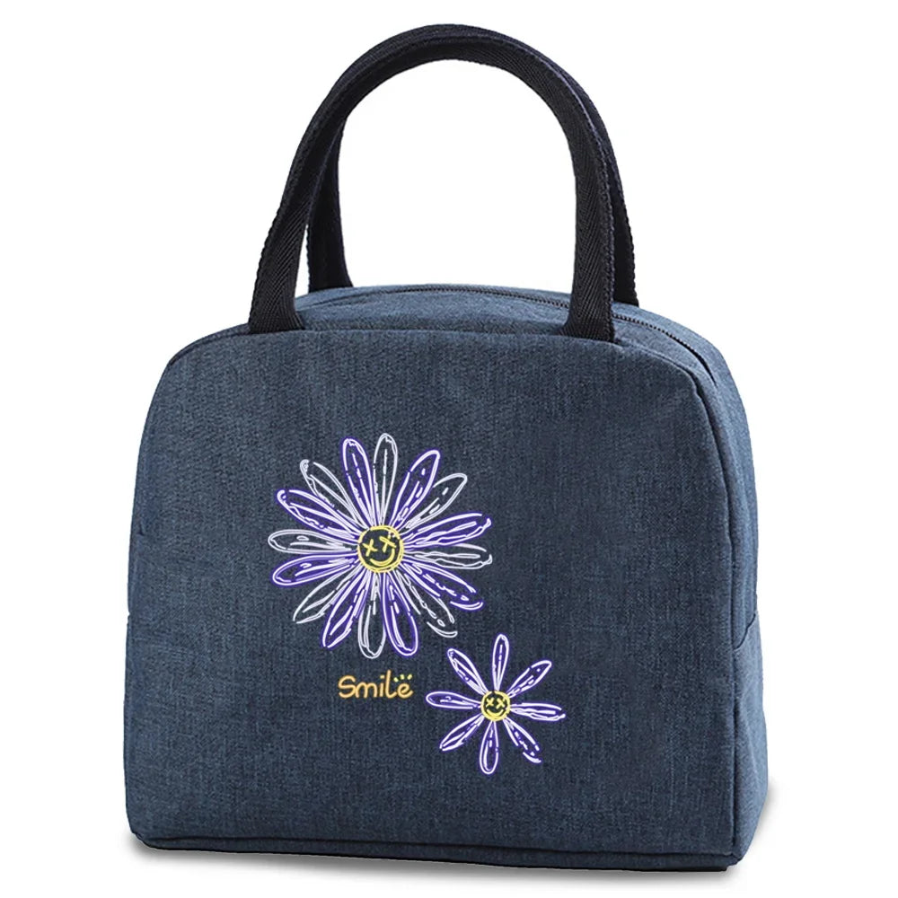 Tejesa Lunch dinner Picnic Bag Insulated bag Cooler Tote Portable Canvas Thermal Cold Food Container For men women Kids Travel Handbag