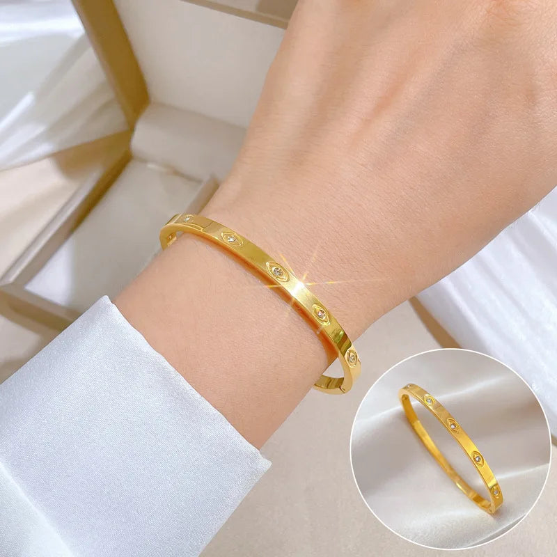 Bangle Men Women Jewelry Roman Bangle Stainless Steel Bracelet Carving Roman Numeral Couple For Luxury Cuff Bracelet