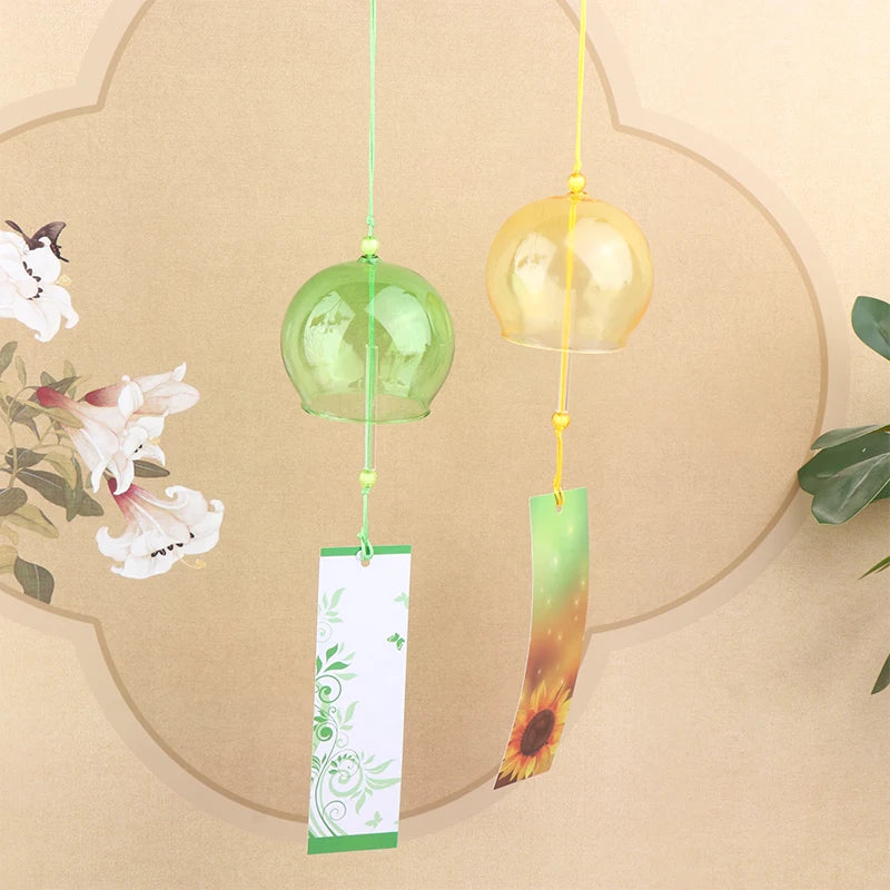 Hemasa 1pcs Japanese Style Wind Bells New Handmade Glass Wind Chime Birthday Gift  Home Decors Wind Chimes DIY Bookmark
