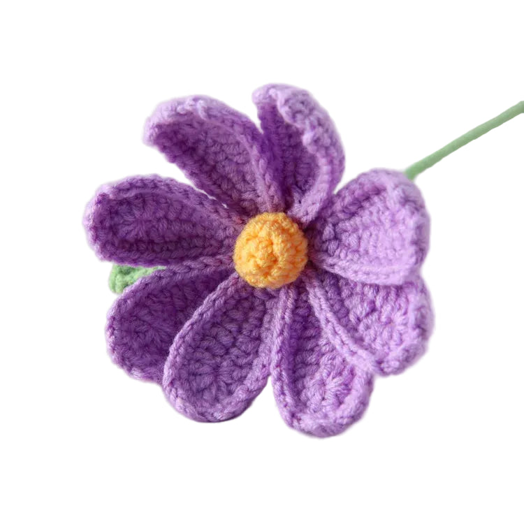 Hemasa 3Pcs  Crochet Bouquet  Knitted  Flowers for Wedding /Artificial Flower Knitting Bouquet Home Decor