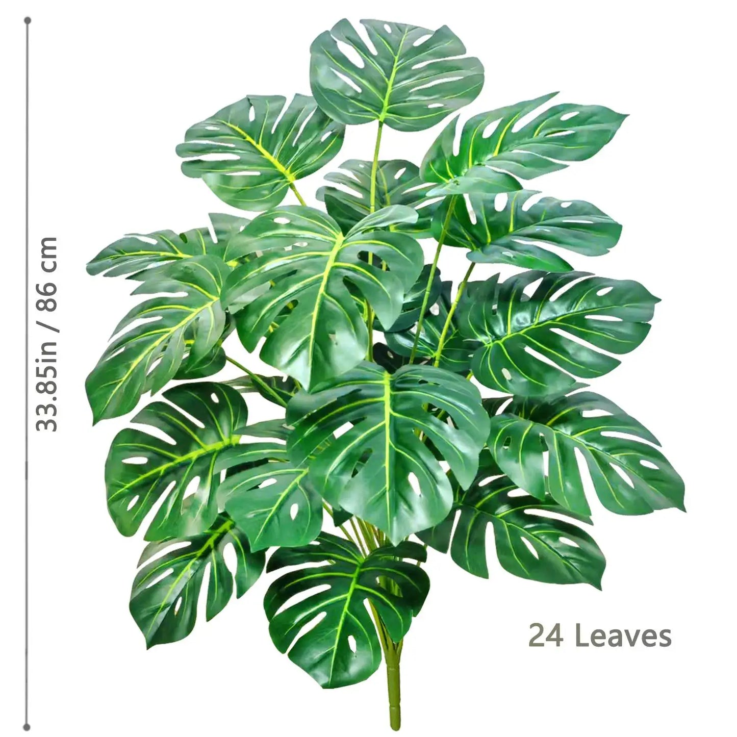 Tejesa 60-103cm Artificial Monstera deliciosa Pothos Alocasia Leaf Fake Plant Ornamental Festive Home Office Decoration