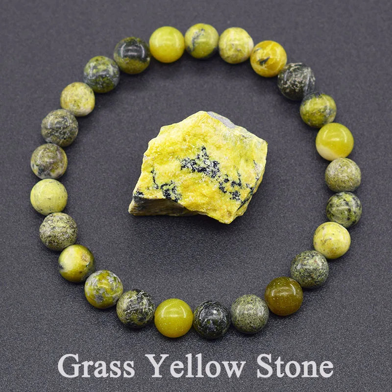 Natural Lemon Jade Bracelets Natural Yellow Stone Beads Bracelet for Men Women Geniune Ice Lemon Gem Elastic Jewelry Lover Gift