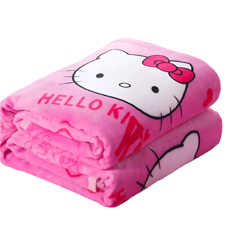 Hemasa  Hello Kitty Blanket Cartoon Printed Soft Comfortable Warm Multiple Plush Blanket
