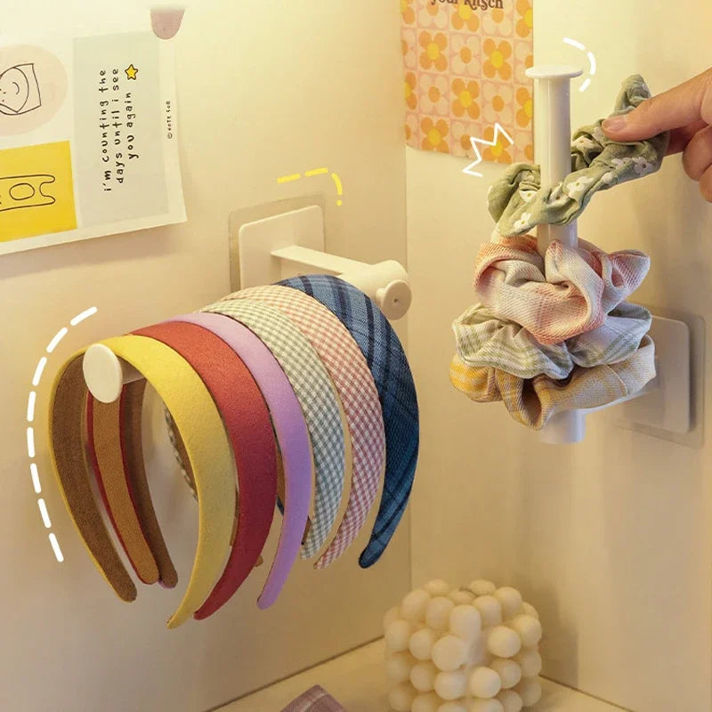 Scalable Wall Hair Rope Holder Rack Multi-purpose Jewelry Necklace Bracelet Organizer Stand Wall Key Cloth Bag Hanger Hook