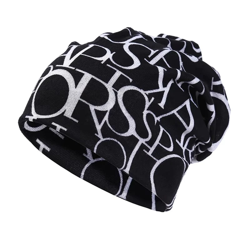 Rainbow Striped Spring Autumn Beanies Cap Soft Thin Knitted Warm Dual-use Skullies Mask Snood For Men Women Casual Pullover Hat