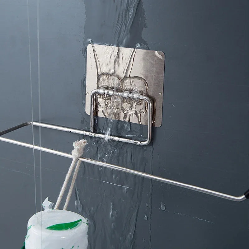 Hemasa 1PCS Kitchen Paper Towel Holder Adhesive Toilet Paper Rack Towel Hanger Tissue Dispenser Roll Napkin Cabinet Storage Accessories