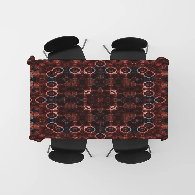 Tejesa Black Marble Print  Anti-slip Waterproof  Tablecloth for  Home /Decor/ Dining Room Linen Cover