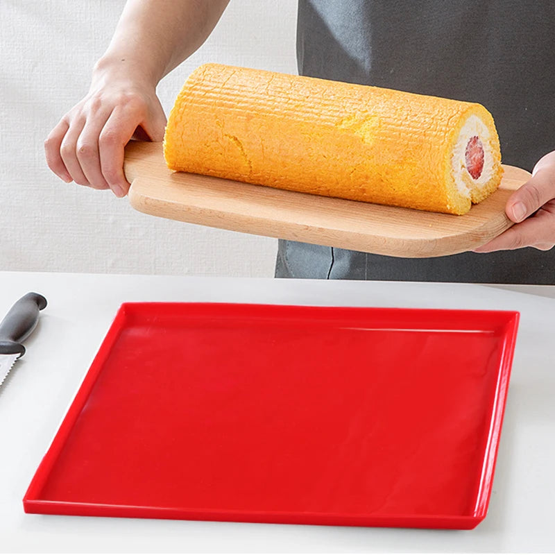 Tejesa Silicone Baking Mat Swiss Roll Mat Non-Stick Cake Tray Cake Roll Pad Oven Mat Bakeware Baking Inserts Sheet Kitchen Accessories