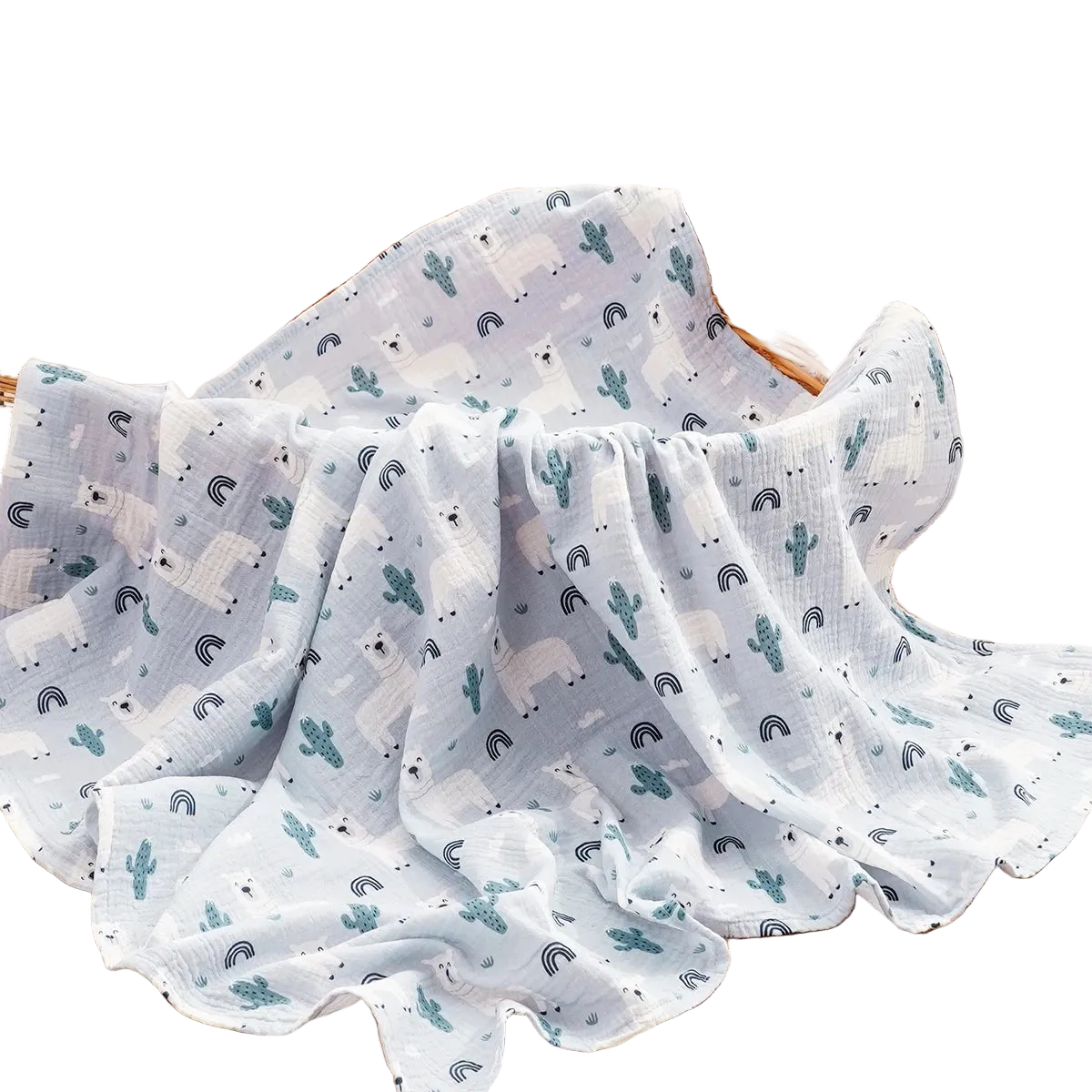 Tejesa All Season 100% Cotton Baby Muslin Swaddle Blanket/ Newborn Bath Towel/100x100cm