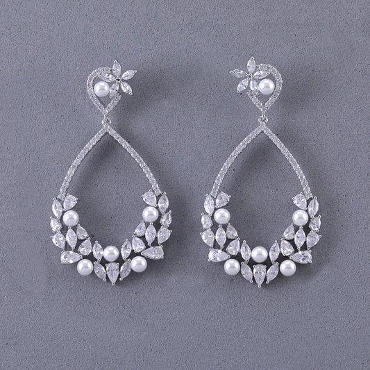 Hemasa Trendy Women  Cubic Zircon Drop Earring For Women/ Wedding