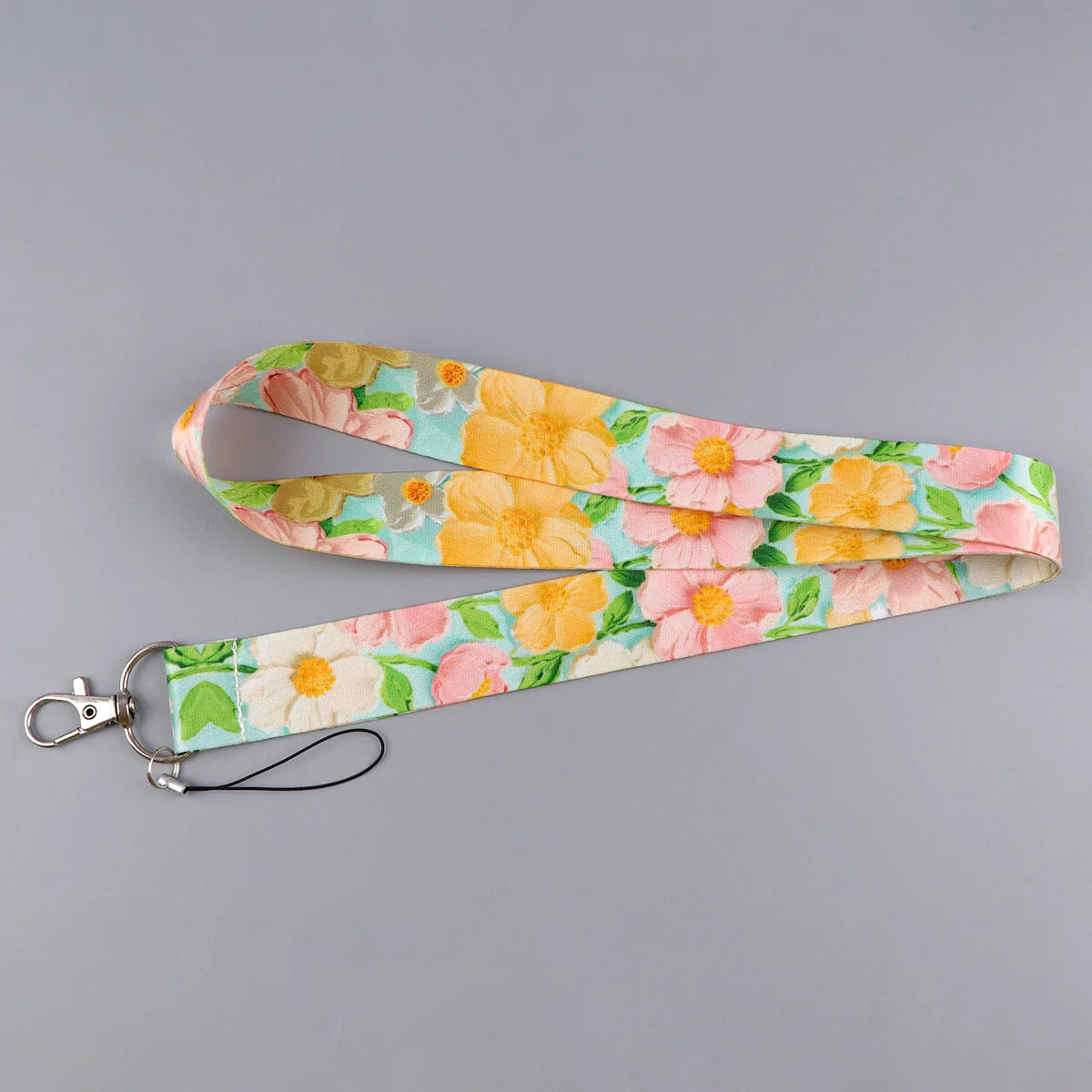 Tejesa Beautiful Flowers  Colorful Lanyards for Keys Neck Strap ID Card Gym Phone Straps DIY Hang Rope Lariat Keyrings