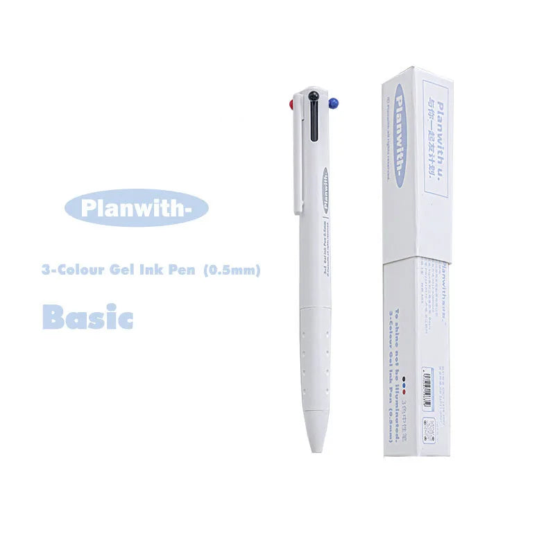 Triangle Multi-Color Pen Tri-Color 0.5 Simple Notes Homework Revised Multi-Functional gel Pen