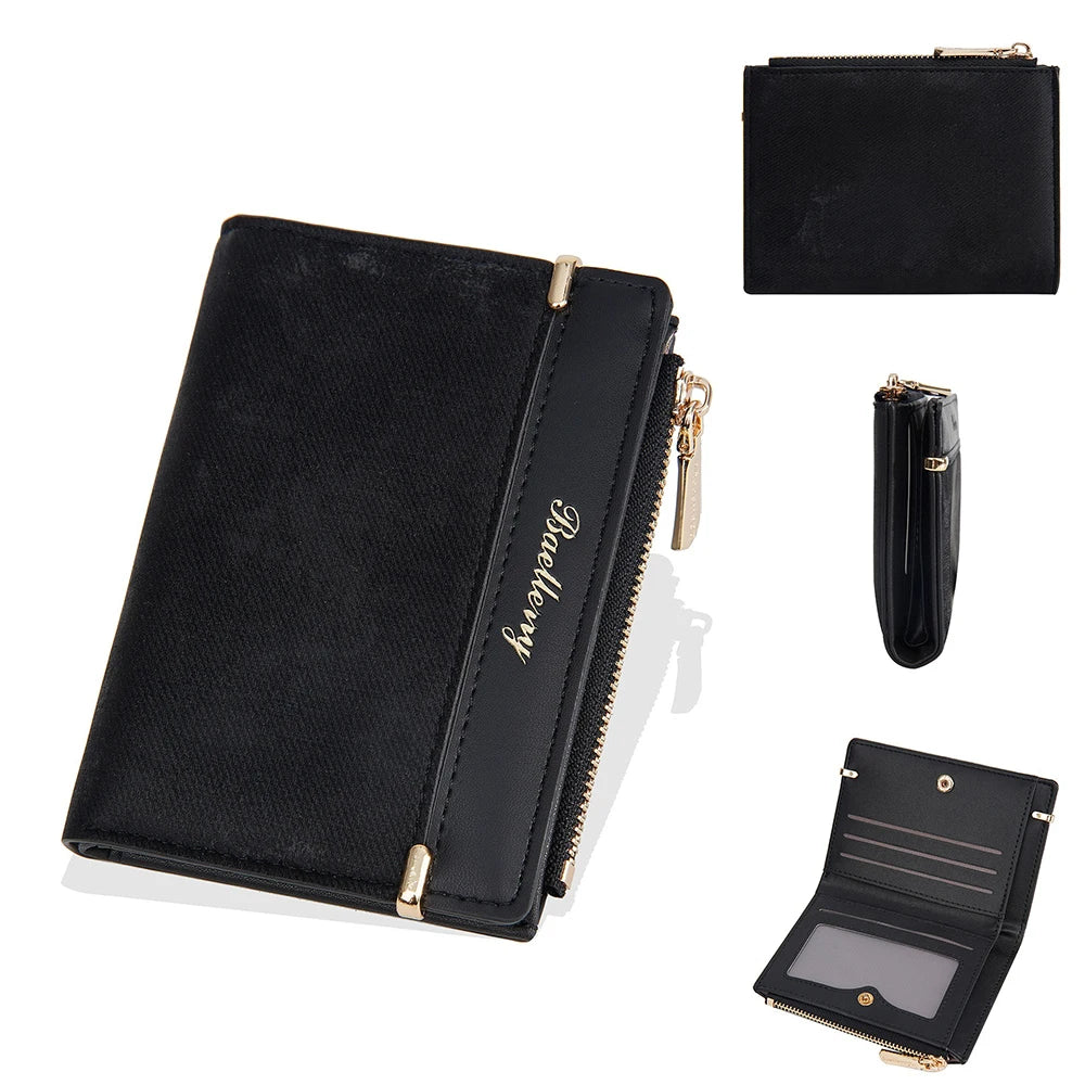 Luxury Ins Fashion Wallet for Women, Baellerry Slim Short Purse with Multi Card Slots, RFID Protection Gift