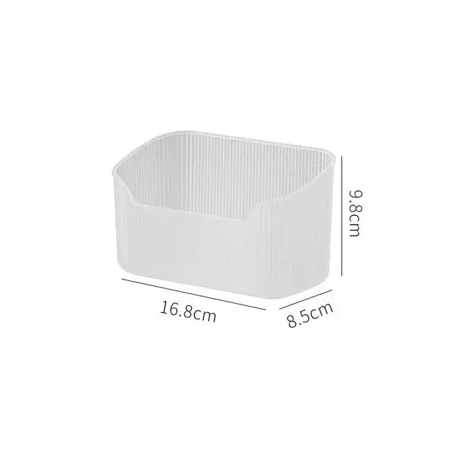 Organizer Desktop Storage Box Transparent Cotton Swab Container Makeup Brush Holder Bathroom Accessories Cosmetic Storage Box