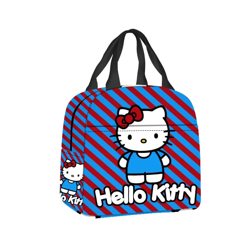 Hemasa Hello Kitty Portable Lunch Bag Cartoon Cute Insulated Lunch Bag Student Lunch Bag Kawaii Girl Gift