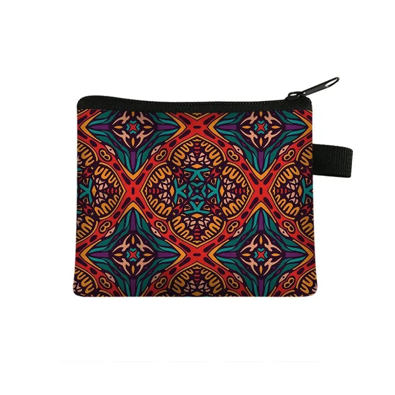 Tejesa Geometric Design Portable Card Bag Coin Key Storage Bags Hand Bag Small Square Bag Coin Purse Pochette Sac Billetera Wallet