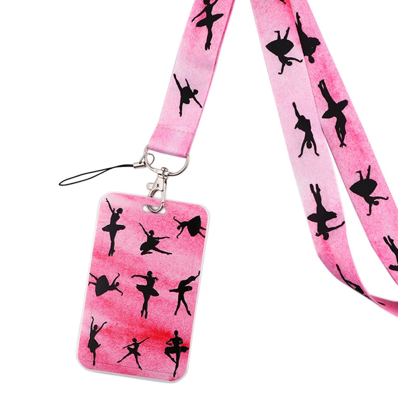 Tejesa Butterfly Lanyard Business Credit Card Holder Neck Strap Keychain Hang Rope ID Badge Holder Lariat Lasso