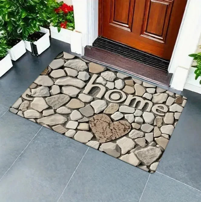 Tejesa  Rural Style Stone Rugs /Wall Design Welcome Floor Mat