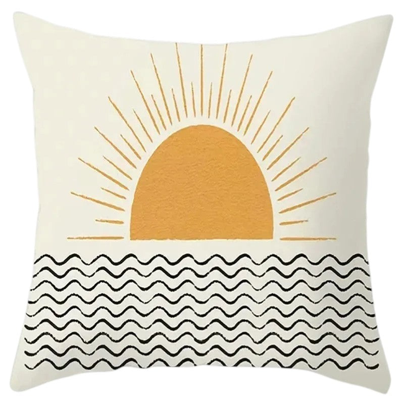 Hemasa 4Pcs Decorative Pillow Bedroom Sofa Car Cushion Cover Abstract Line Pattern Series Throw Pillow