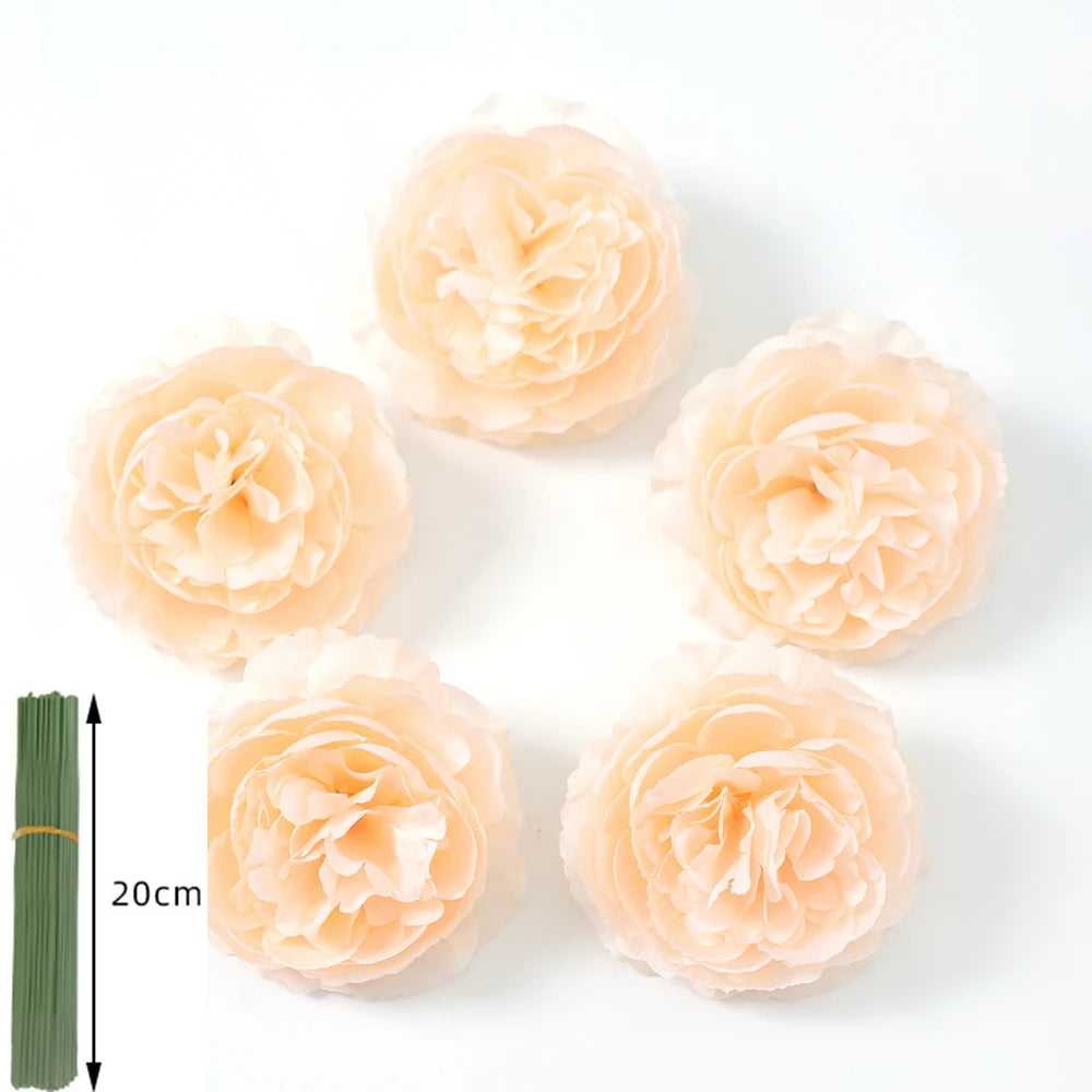 5/10Pcs Rose Artificial Flowers Bouquet Silk Fake Flower for Home Decor Garden Wedding Bride Decoration Outdoor Vase Ornament