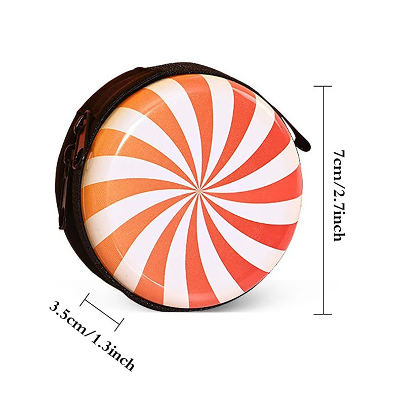Heamsa  Cartoon Ball Pattern Coin Purse For Kid Boys Girls Small Gift Fashion Change Purses Mini Wallets Zipper Storage Box